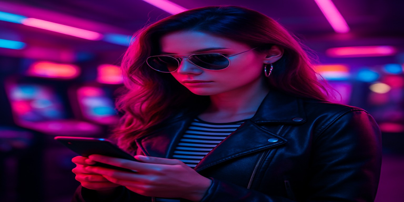 একজন নারী আভিয়েটর গেম উপভোগ করছেন